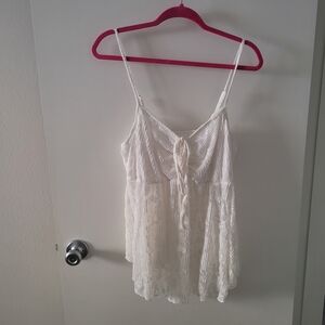 SHEIN White Lace Camisole Top